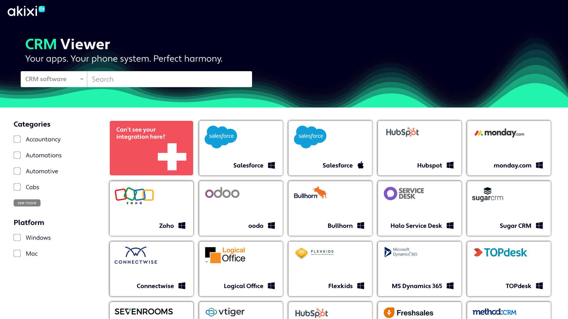 Akixi CRM Viewer Redesign